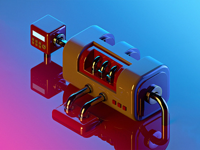 Pump thing🤷‍♂️ 3d blender conveyor cyber cyberpunk design digitalart factory hardsurface illustration inspiration isometric lowpoly mech mechanic motiongraphics neon technology
