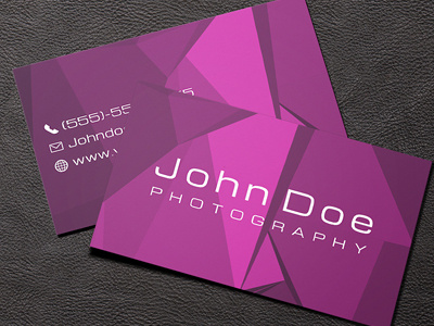 Photography Business Card business card classy clean design geometric inspiration minimal modern photography poly print triangles