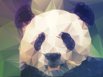 Polygon Panda animal art brand concept design illustration low poly panda polygon triangle