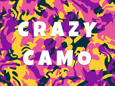 Crazy Camo 80s abstract army camo camouflage fresh funky modern pattern retro texture virbant