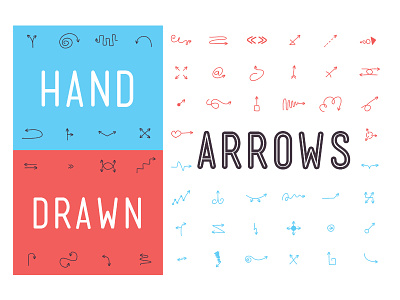Hand Drawn Arrows Font arrow clean direction directions elements font hand drawn hand made arrows light shape sketch vector