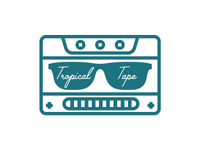 Tropical Tape 80s cassette creative cute house mixtape music retro tape tropical typography vintage