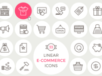 33 Free Linear E Commerce Icons