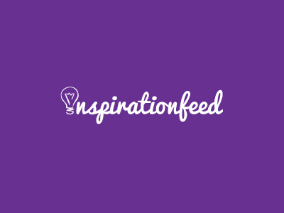 New Inspirationfeed Logo blog bulb design feed fun inspiration light logo playful redesign