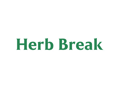 Herb Break - Live a conscious, clean, and healthy lifestyle. benefits green health herb logo modern nutrition serif timeless website