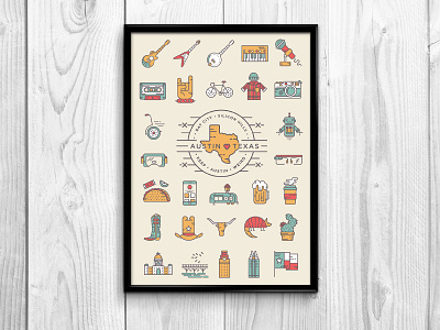 Austin Texas Essentials Poster