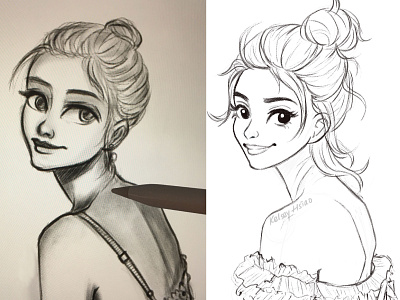 2018 vs 2020 character design design digital art digital drawing doodle drawing girl girl art illustration sketch