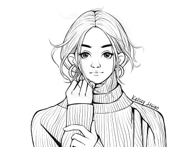 girl sketch character design digital art digital drawing doodle drawing girl girl art illustration