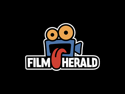 Film Herald Logo Design camera colorful film fun logo mascot movies silly wacky youtube