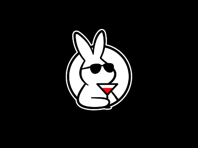 The Dirty Rabbit - Standalone Symbol animal bar brand branding cute drink fun illustration logo mascot rabbit restaurant