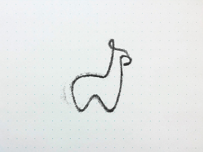 One-Line Alpaca - Sketch