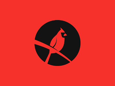 Cardinal Bird animal bird branding cardinal illustration logo mascot minimalism nature red