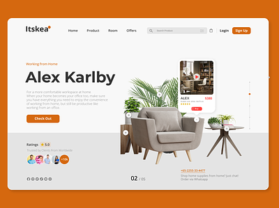 Furniture - Header Website Design app design furniture ui ux