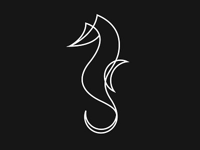 Seahorse egypt logo logo design minimal sea horse