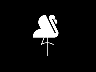 Flamingo animal logo minimal animal logo design flamingo