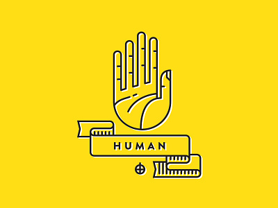Human flat icon human icon icons illustration seal single stroke yellow