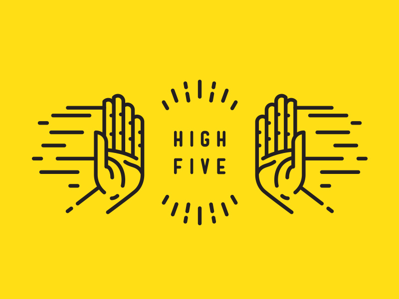 Be high five. High Five. High Five логотип. Дай пять вектор. High Five перевод.