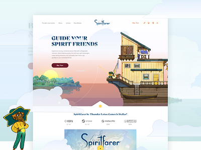 Spiritfarer concept video game web design