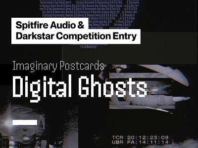 Spitfire Audio & Darkstar Competition Entry audio black and white darkstar design glitch music spitfire audio web design