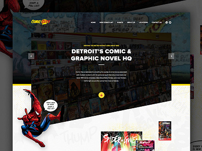 Comic Book Website comics css3 dc detroit html5 marvel michigan responsive web design website wordpress