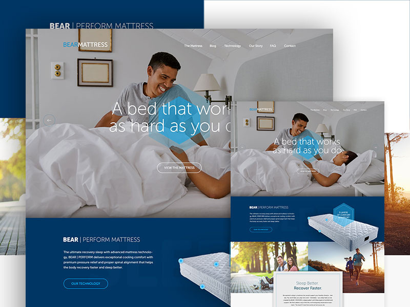 Mattress Homepage by Christopher LaRose on Dribbble