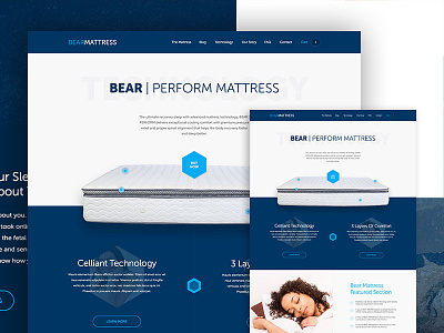 Bear Mattress Technology Homepage css3 e-commerce ecommerce html5 mattress responsive shopify store web design website