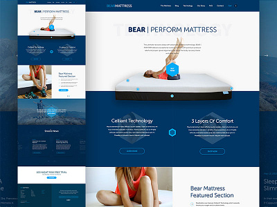 Bear Mattress Technology Homepage css3 e commerce ecommerce html5 mattress responsive shopify store web design website