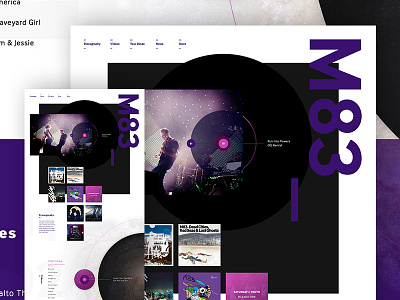 M83 Sneak Peak css3 ecommerce grid html5 m83 music shopify web design website wordpress
