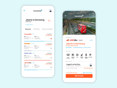 Traveloka Bus Ticketing App