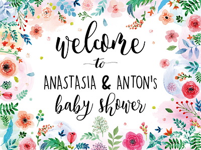 Baby Shower Welcome Sign