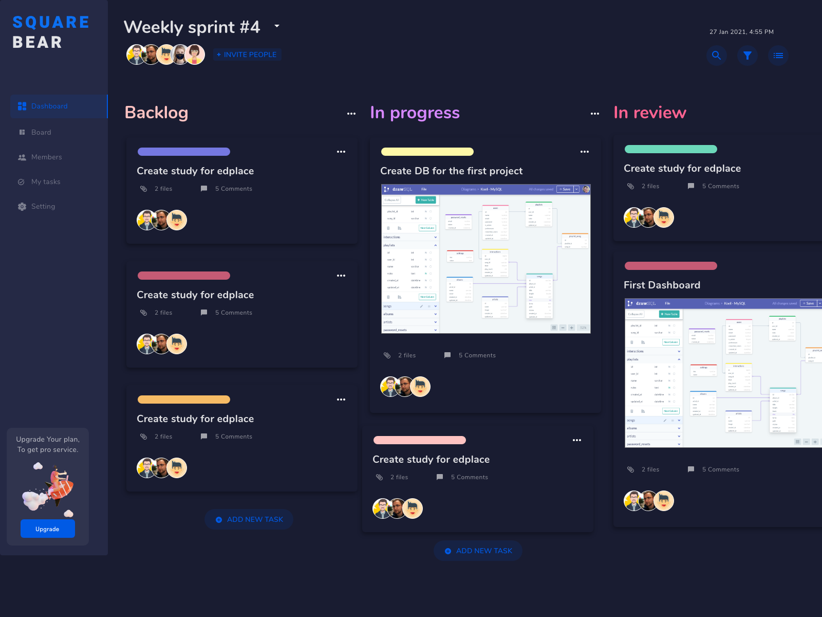 Jira dashboard Dark mode by Shiva Ram on Dribbble