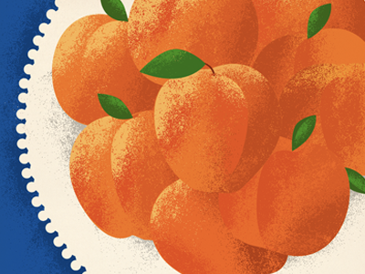 Peaches georgia illustration peaches