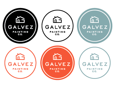 Galvez Painting Co.- Option 2 Colorways house logo paint painting