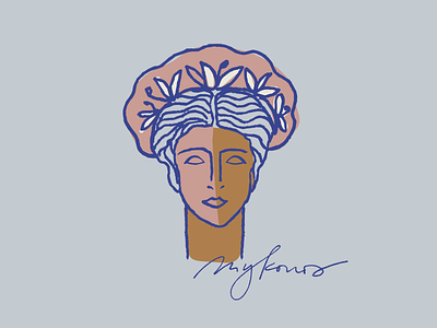 Elysian Workshop icon brand goddess greek greek mythology icon illustration mykonos vector