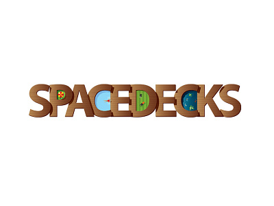 Spacedecks Logo illustration logo vector