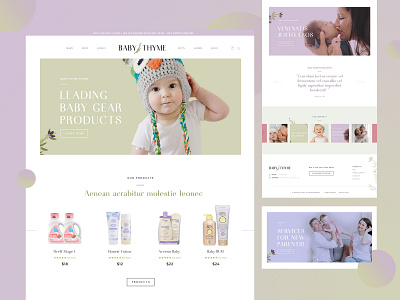 baby time branding elementer pro elementer pro flat home page design landing page psd design typography webdesign wordpress wordpress development