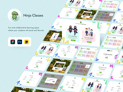 Web Application Online Class for Kids app application mobile app prototype uidesign web app