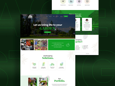 Landscaping Website Design branding design flat psd design ui uidesign webdesign