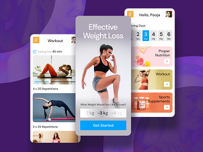 Fitness Mobile App UI app application branding design flat illustration logo mobile mobile app psd design typography ui uidesign web design webdesign