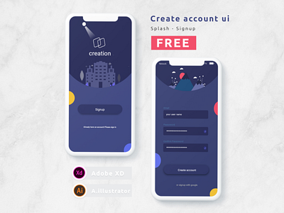 Create Account ui template