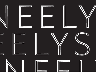 Neelys restaurant lettering custom inline lettering type typography