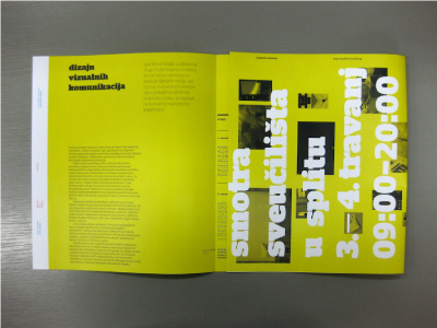Department for design of visual communication brochure