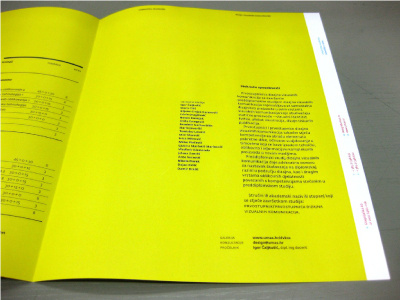 Department for design of visual communication brochure -inside