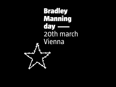 Bradley Manning day logo barbed wire event logo star wikileaks