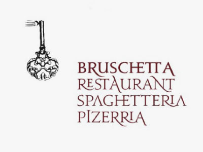 Bruschetta visual identity logo logotype restaurant serif