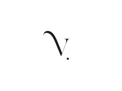 Initial V with a birthmark aw conqueror didot fancy initial logo monogram stylish swash