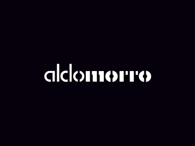 DJ Aldo Morro logotype stencil version aldo morro croatia custom typeface dj futura identity logo logotype zadar