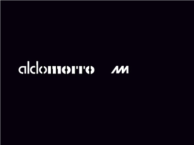 Aldo Morro logotype with mark aldo morro croatia custom typeface dj futura logotype zadar