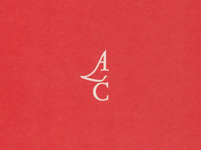 AC(with caron) monogram birthday present monogram serif