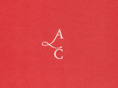 A&C(C with acute - Ć) monogram with loop birthday present monogram serif
